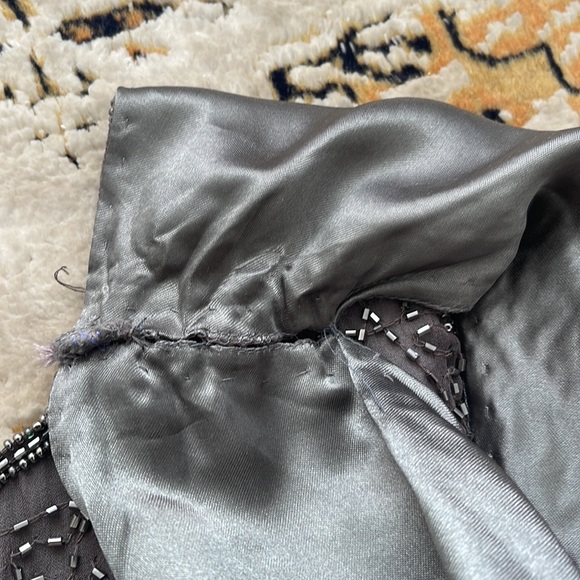 Hand Beaded 100% Silk Dress. - Picture 12 of 13